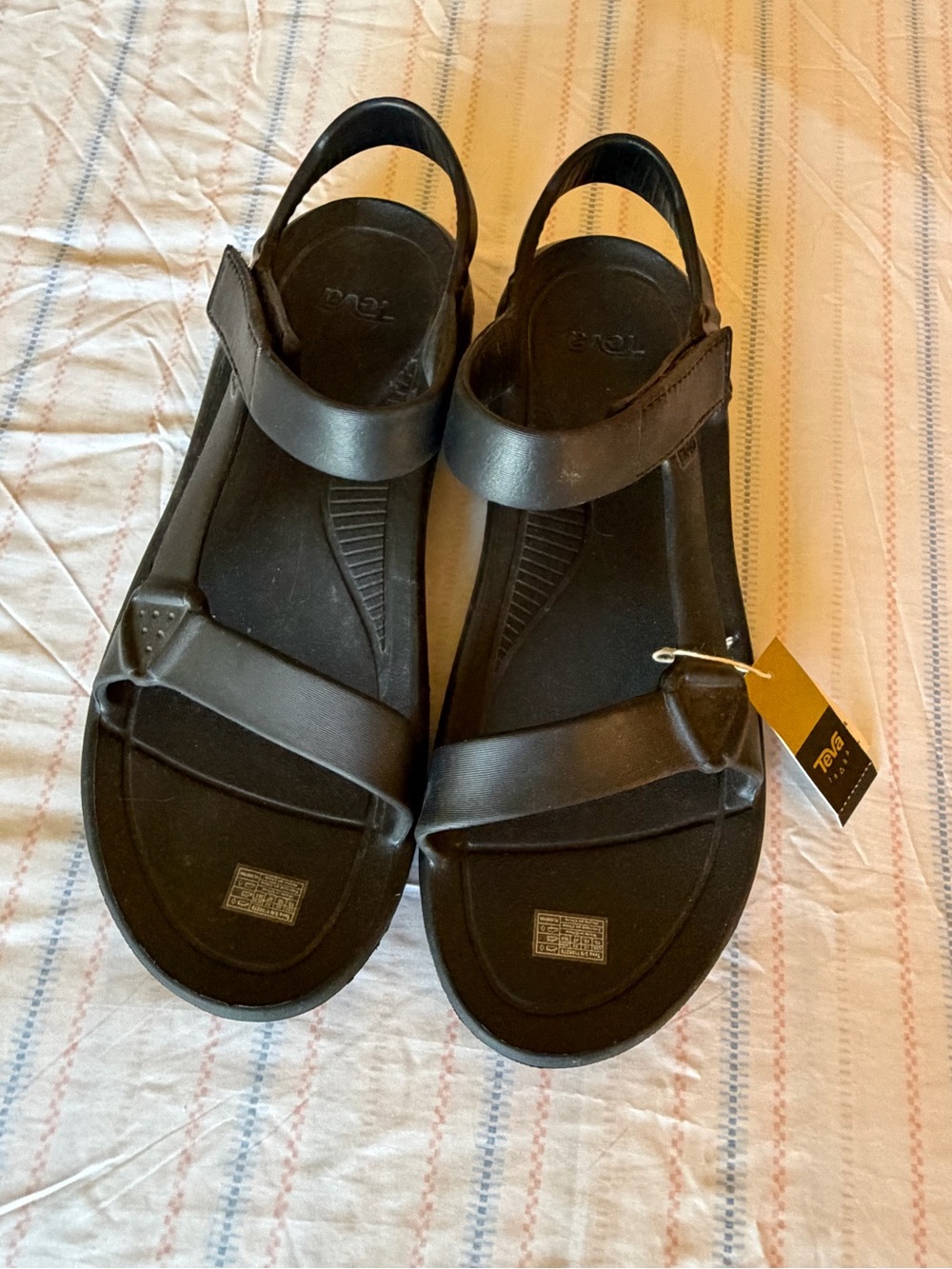 Teva Men’s Hurricane Drift Black Strappy Slingback Sandals